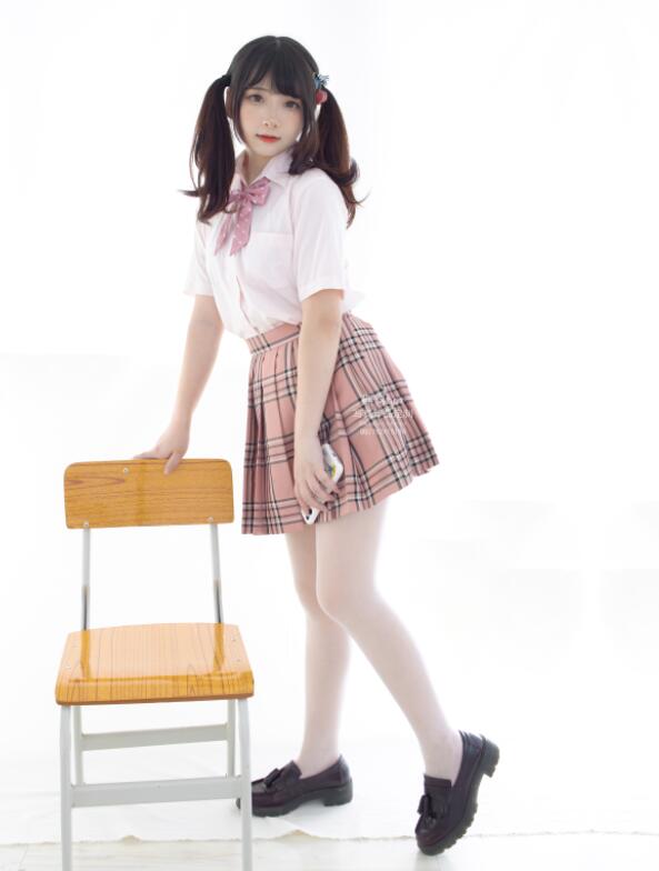 森萝财团写真 – 無料001 JK格子裙 古川kagura