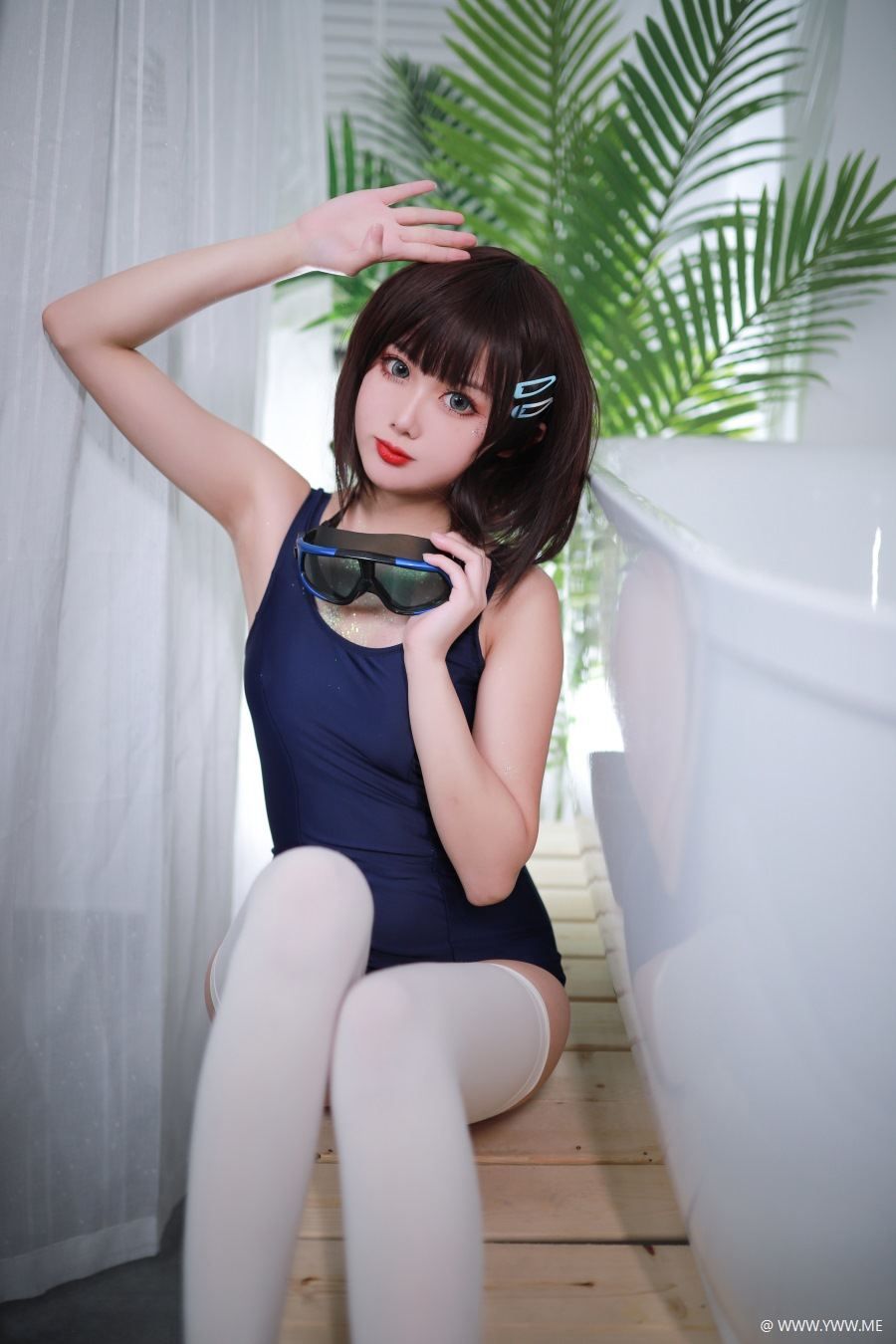 Coser小姐姐 @您的蛋蛋 夏日泳装 浴缸-像素点