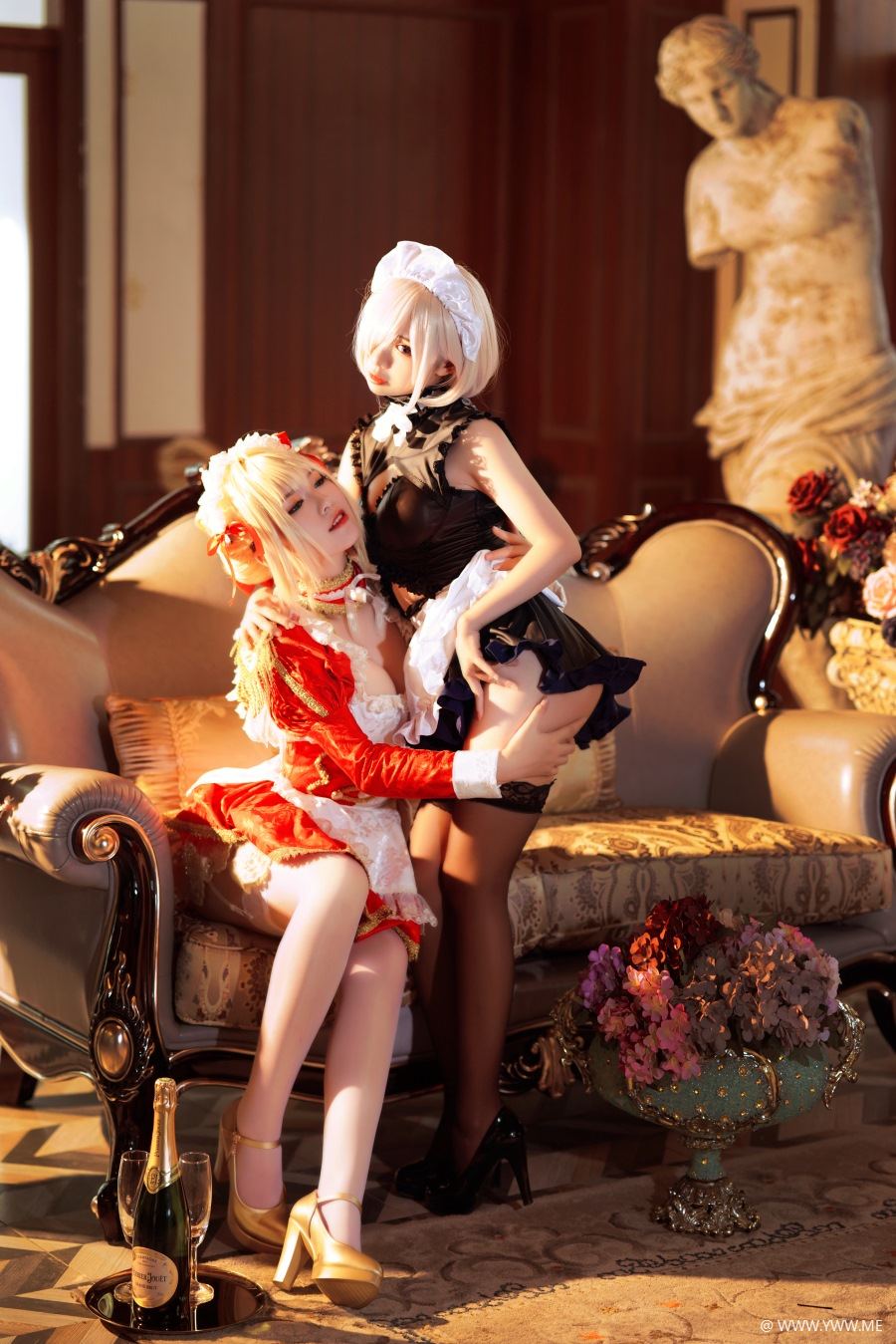 可爱人气Coser面饼仙儿 – Claudius x Kyrielight Maid-像素点
