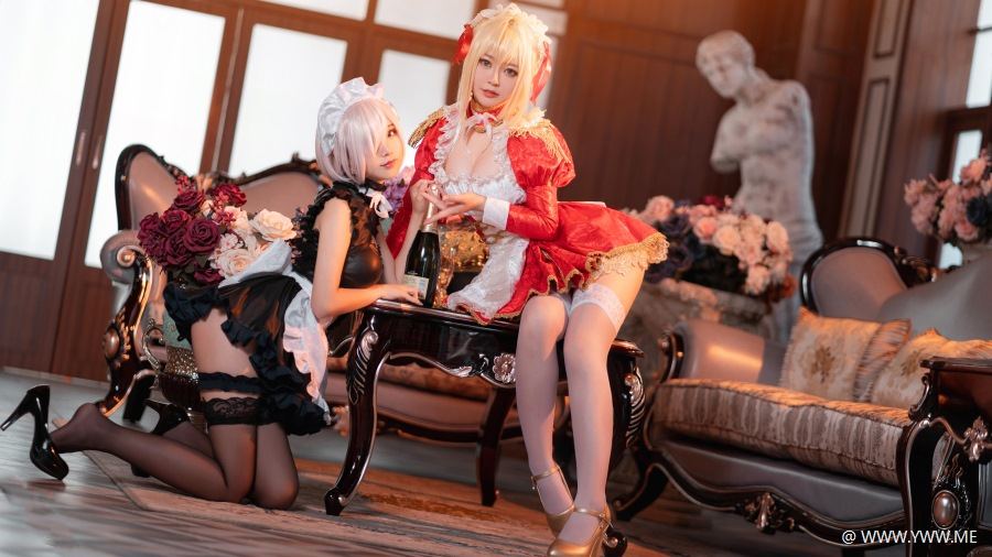 可爱人气Coser面饼仙儿 – Claudius x Kyrielight Maid-像素点