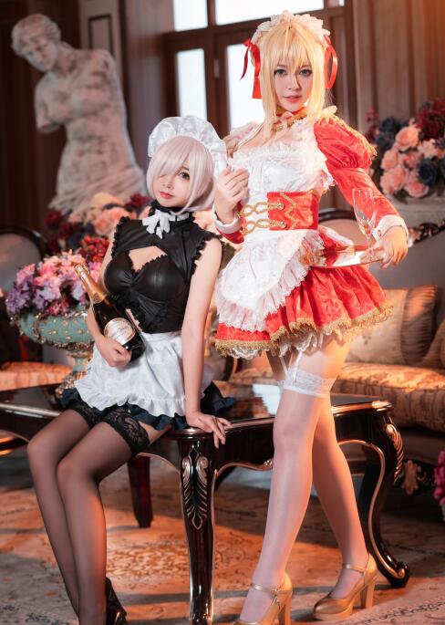 可爱人气Coser面饼仙儿 – Claudius x Kyrielight Maid