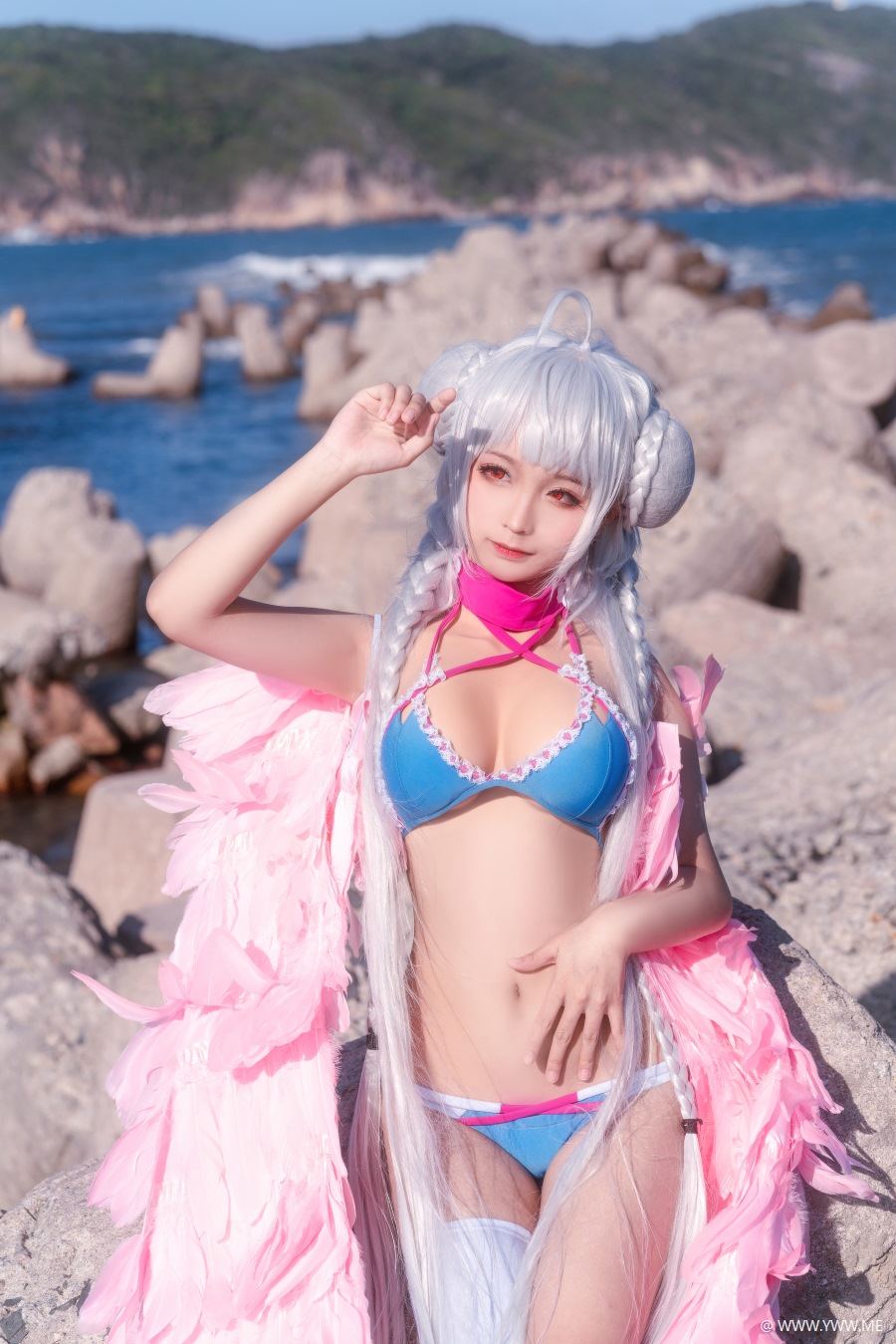 知名Coser@蠢沫沫 可畏泳装-像素点