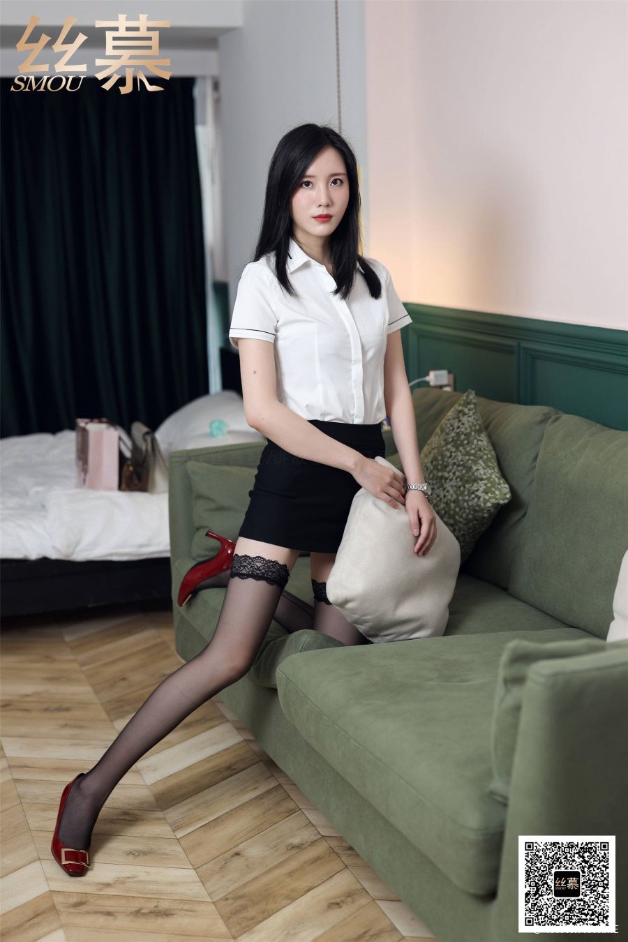 丝慕写真 SM384 天天一元 模特:紫宁《御姐制度》-像素点
