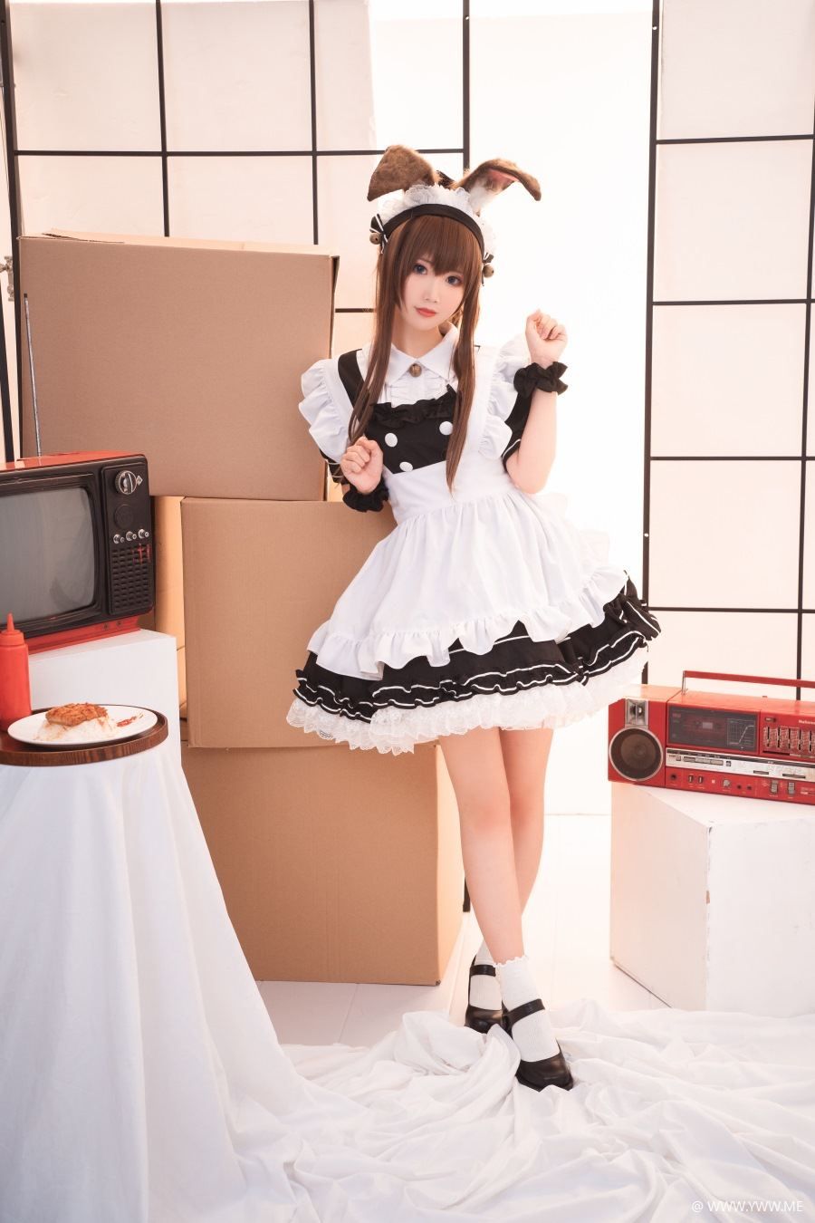 可爱人气Coser面饼仙儿 – 阿米驴女仆-像素点