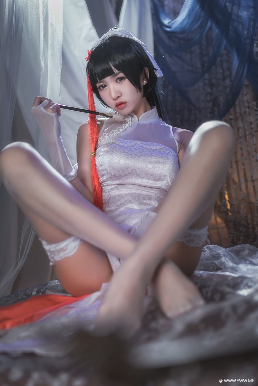 超人气Coser鳗鱼霏儿 – 碧蓝华裳 高雄2-像素点