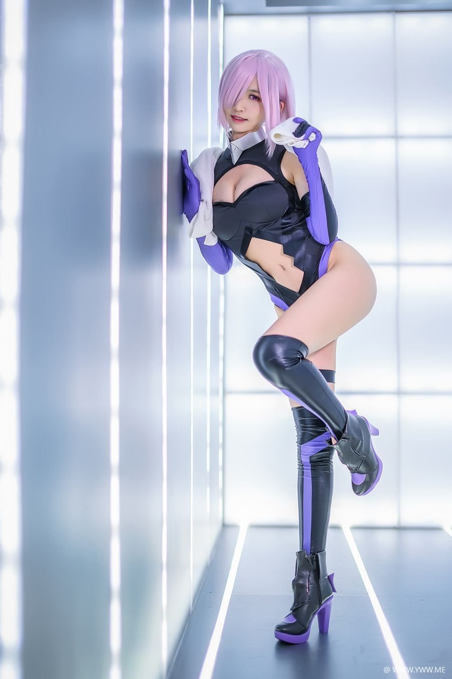 超人气Coser鳗鱼霏儿 – 玛修 训练服-像素点