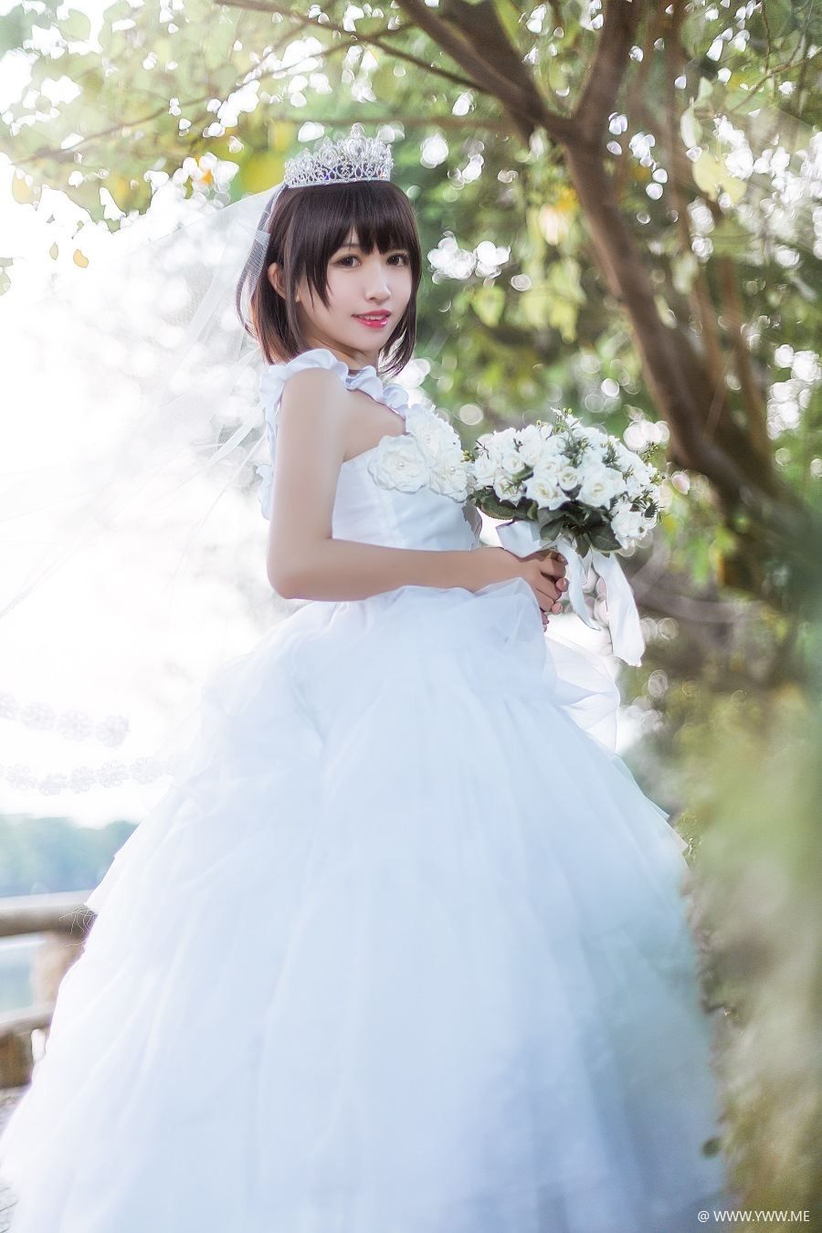 超人气Coser鳗鱼霏儿 – 圣人惠 婚纱-像素点