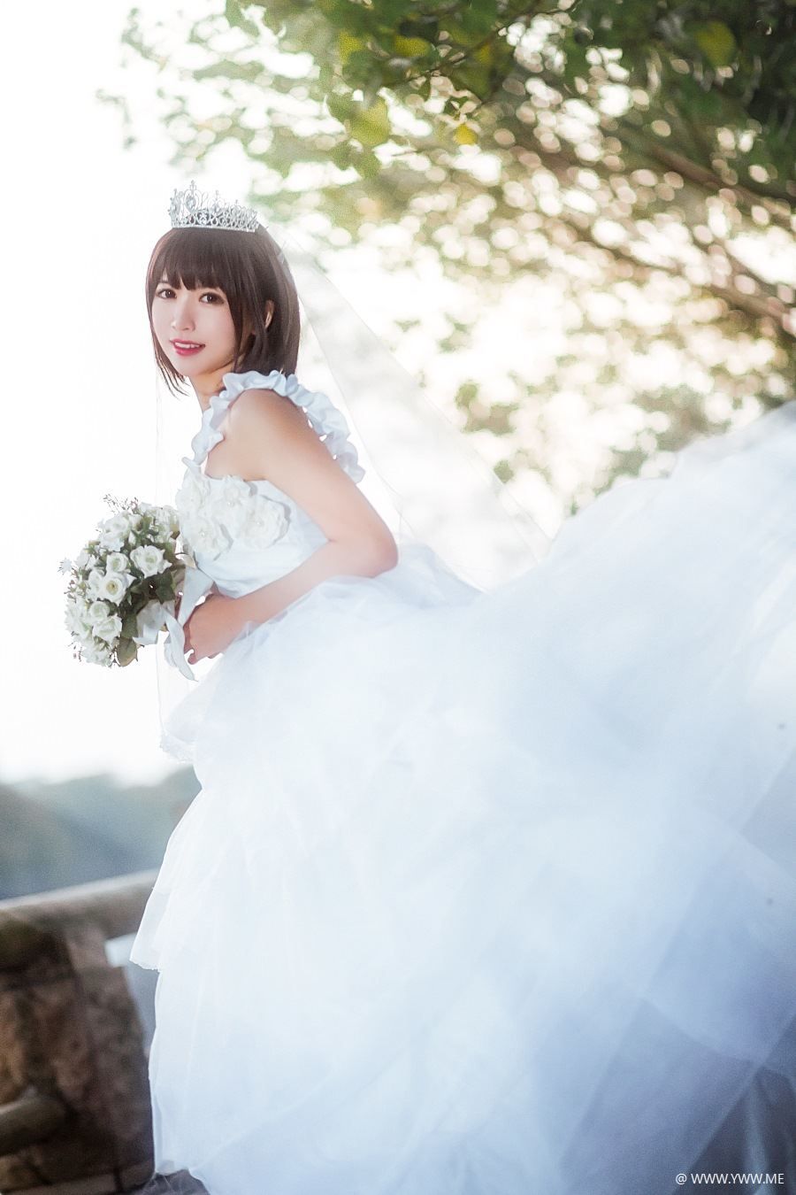 超人气Coser鳗鱼霏儿 – 圣人惠 婚纱-像素点