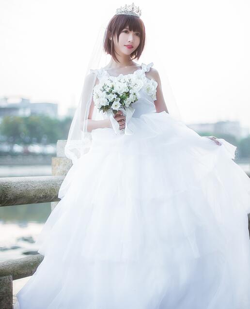超人气Coser鳗鱼霏儿 – 圣人惠 婚纱