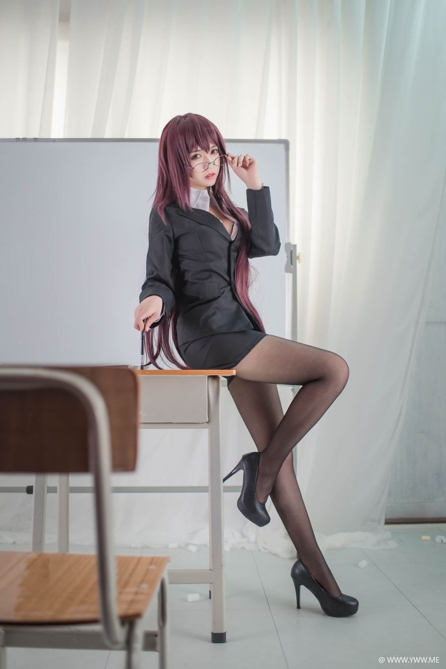 超人气Coser鳗鱼霏儿 – 斯卡哈教师-像素点