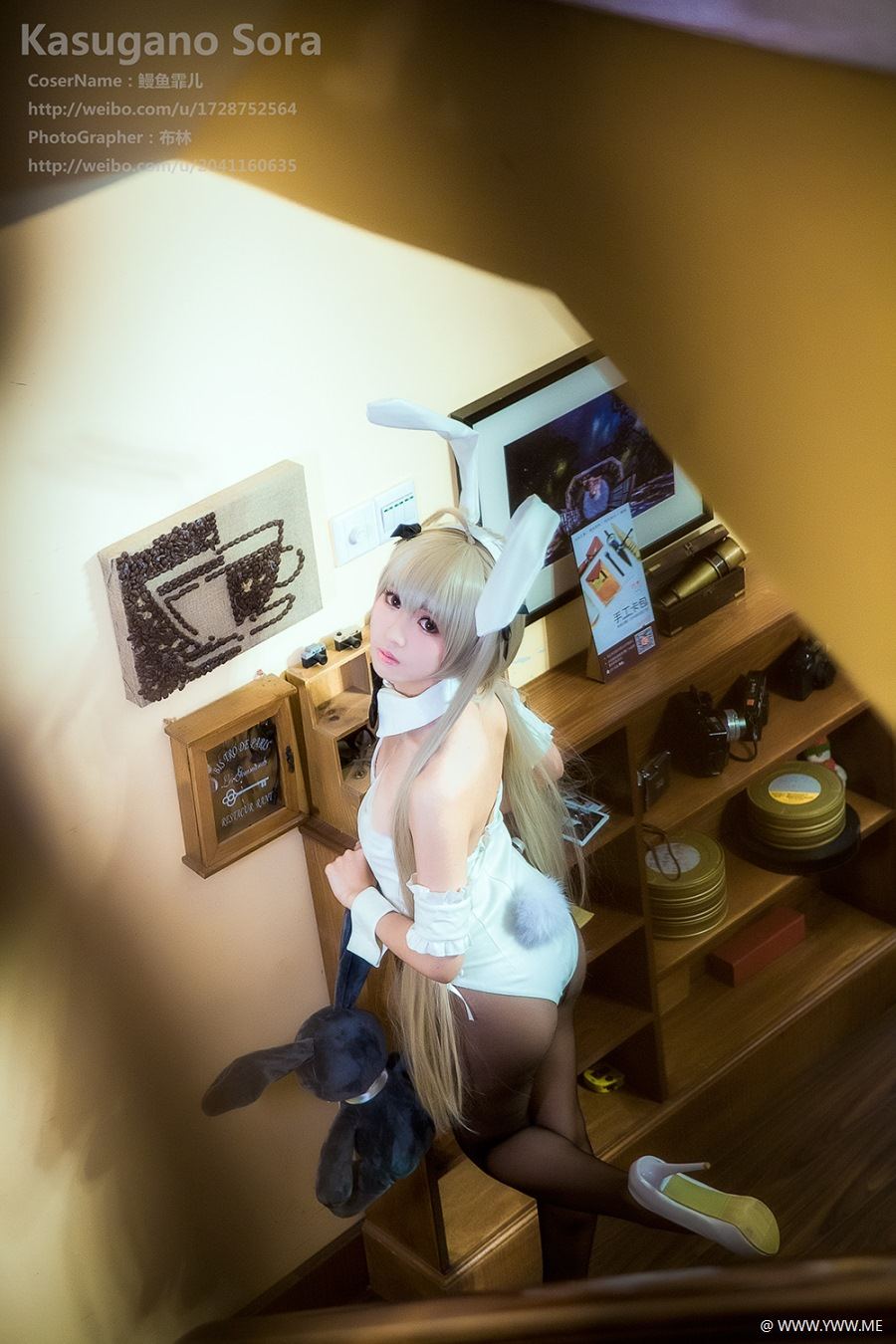 超人气Coser鳗鱼霏儿 – 缘之空 穹妹 兔女郎 Cosplay-像素点