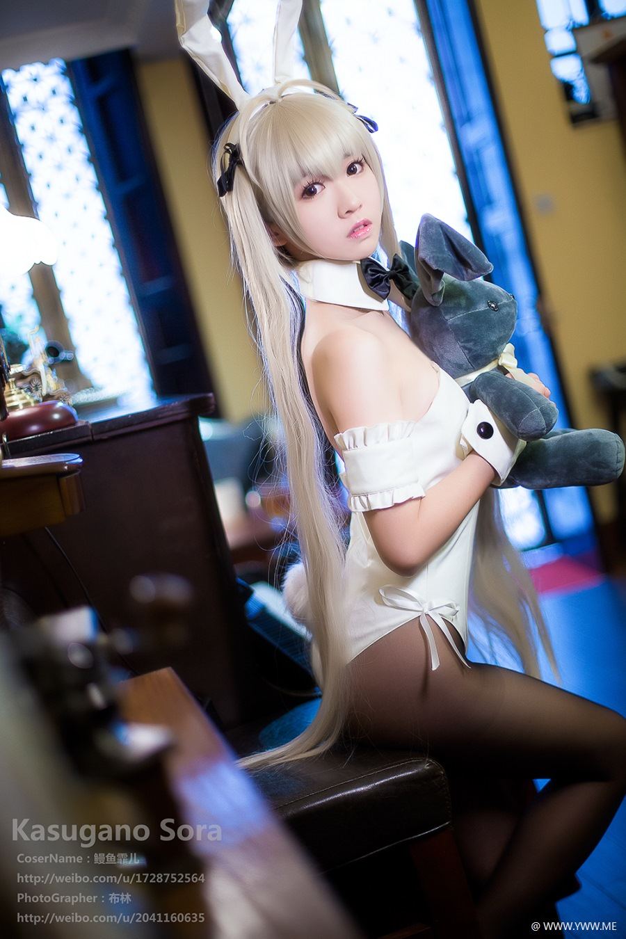 超人气Coser鳗鱼霏儿 – 缘之空 穹妹 兔女郎 Cosplay-像素点