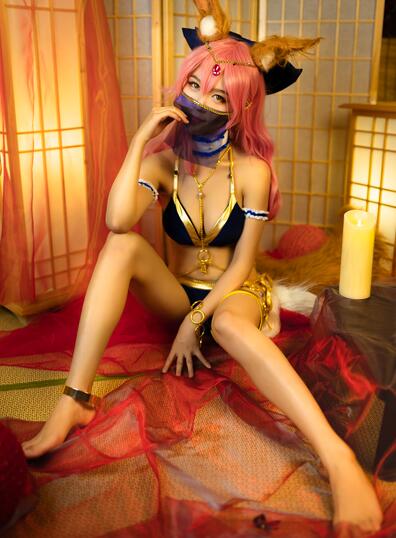 微博人气Coser@抖娘-利世 玉藻前舞娘