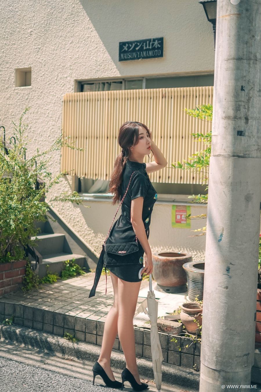 微博红人Coser@黑川 旗袍-像素点