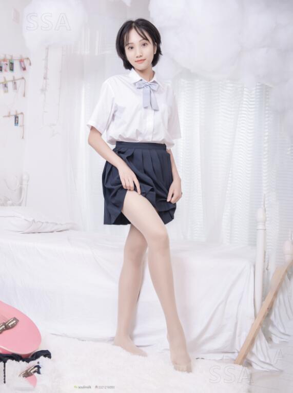 [SSA丝社] NO.181 小佩 酒窝少女JK制服肉丝黑袜穿搭示范 超清版