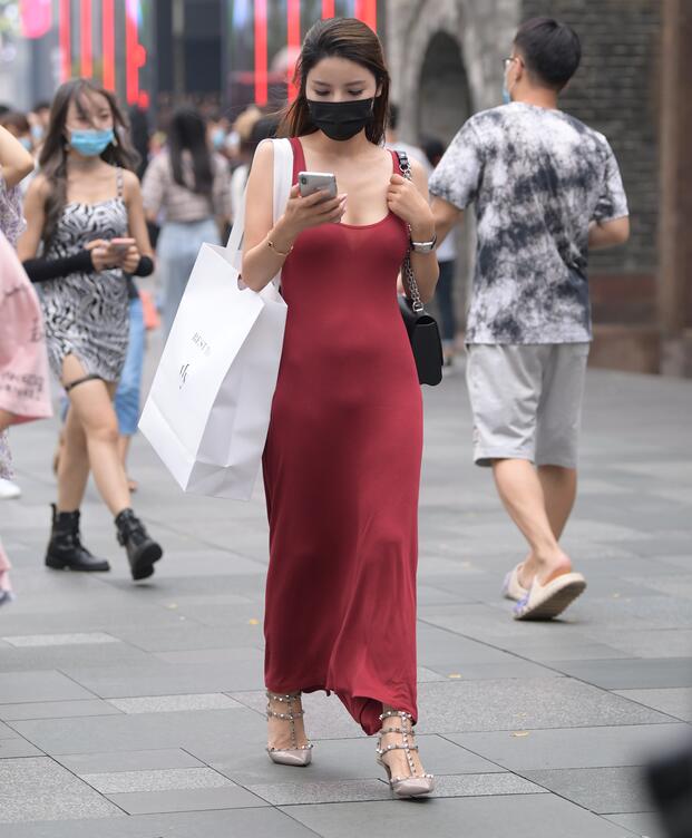 视觉冲击作品 魅力红裙美女 写真