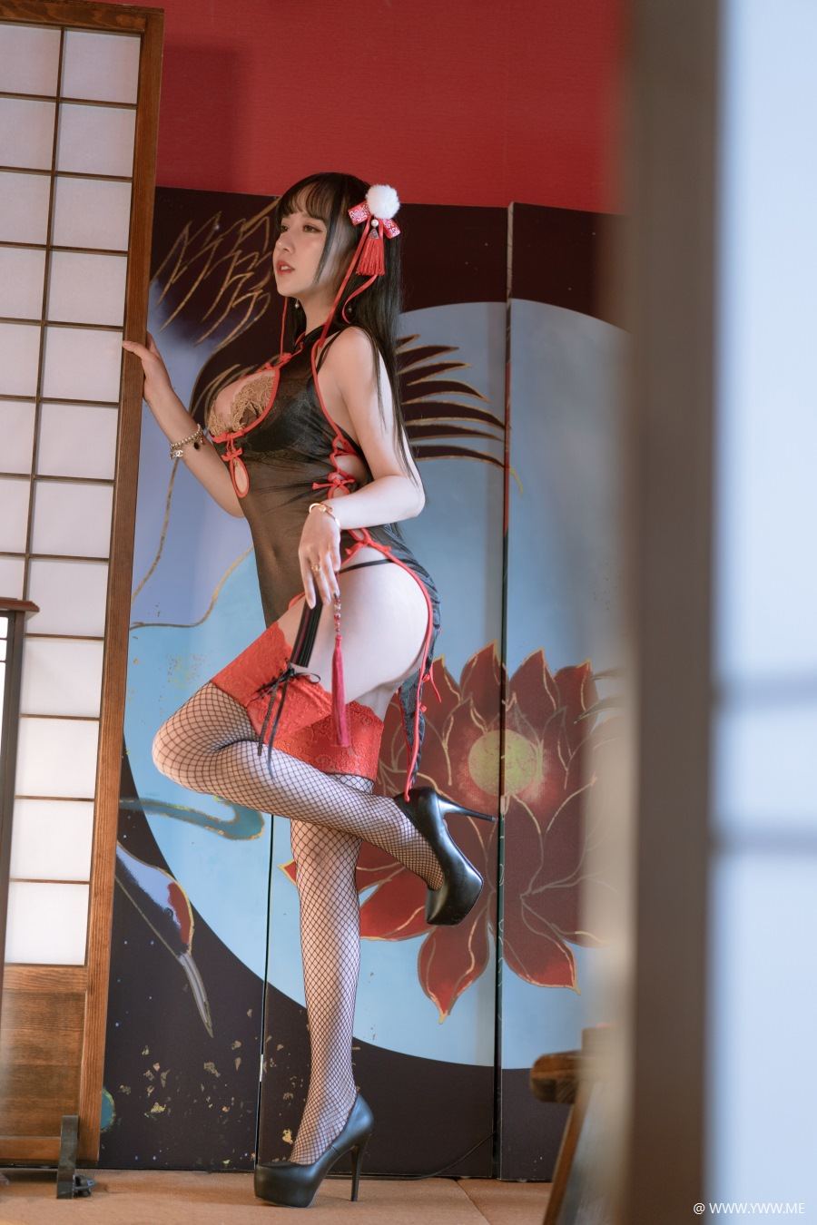 斗鱼主播@过期米线线喵 – 新年旗袍-像素点