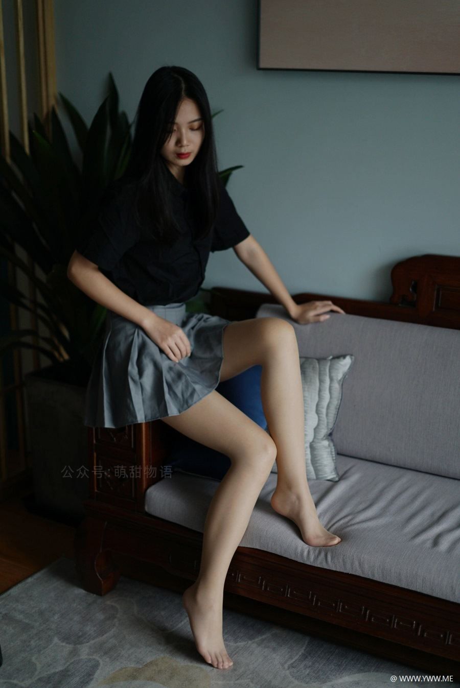 萌甜物语 XM121《短裙黑衬衣-小苏》-像素点