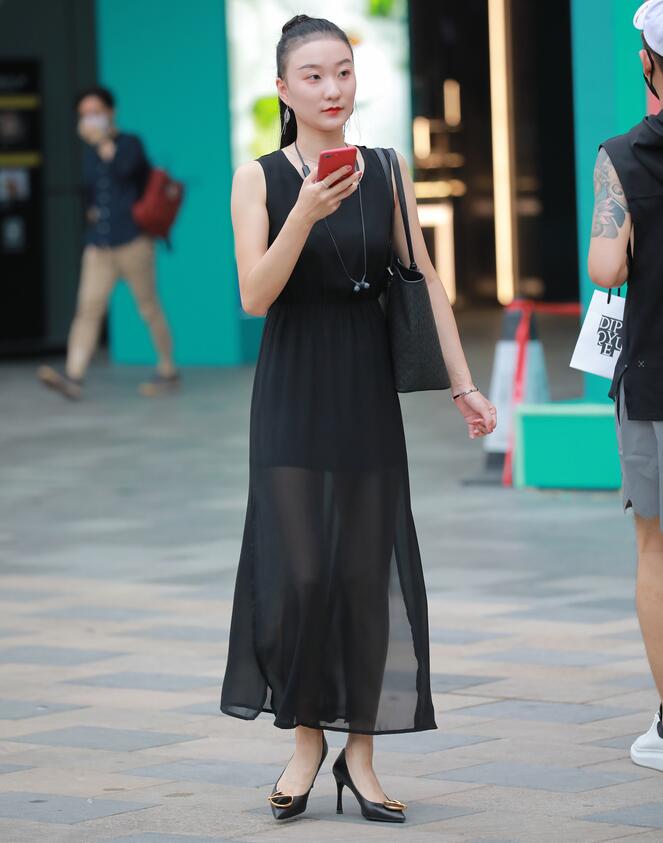 四九城嘎子街拍作品 – 黑丝皮裙女友 写真