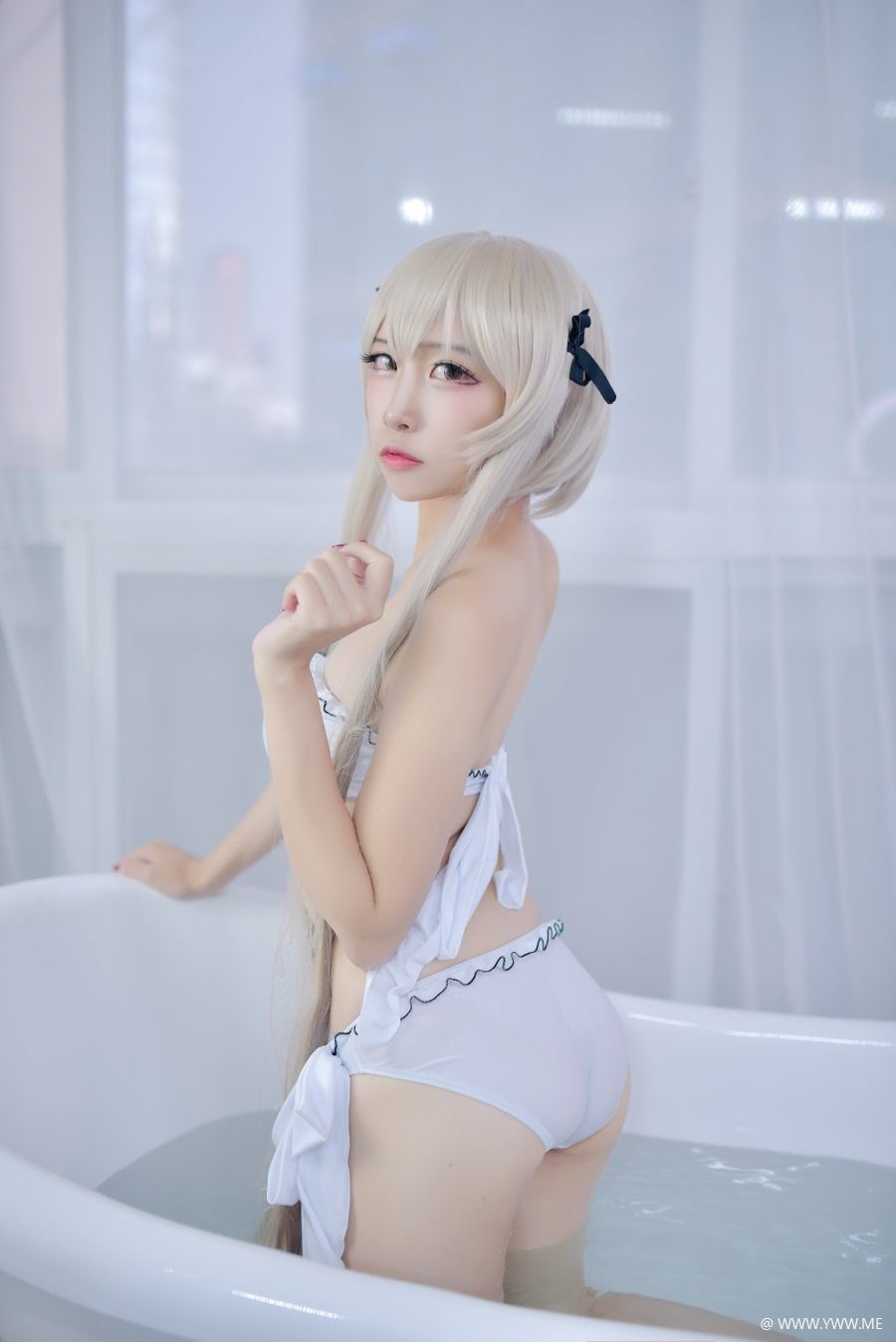 COS主播小姐姐@二佐Nisa 穹妹泳衣-像素点