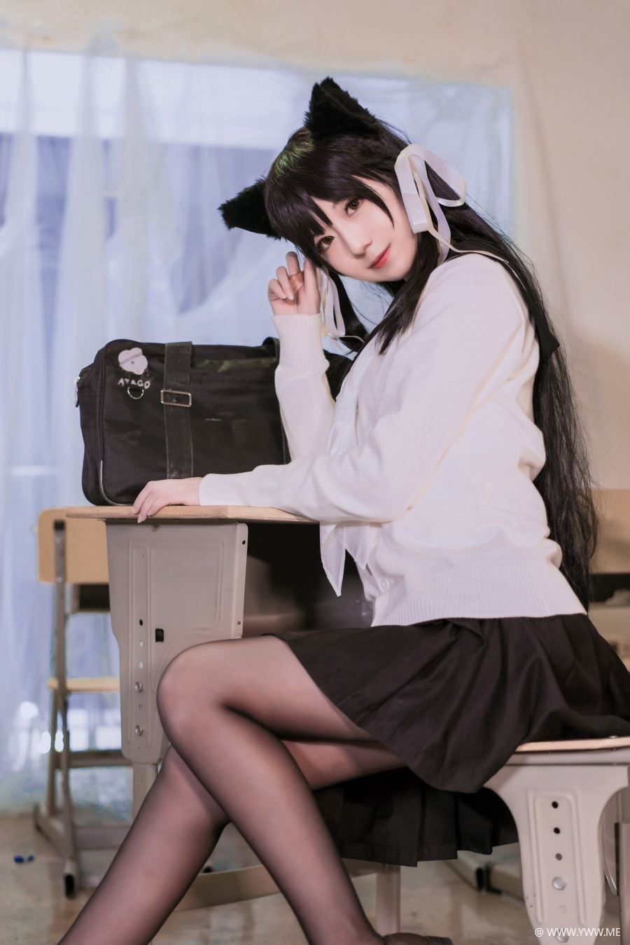 COS博主@弥音音ww 爱宕制服-像素点