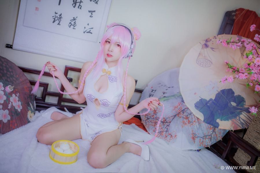 COS主播小姐姐@二佐Nisa 索尼子旗袍-像素点
