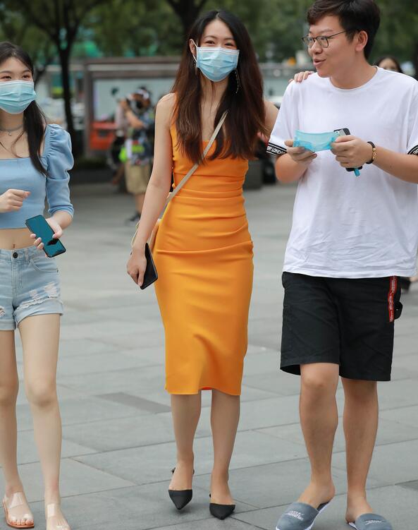 四九城嘎子街拍作品 – 黄色包臀裙闺蜜 写真