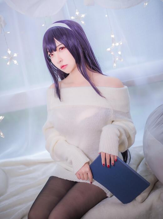 COS主播小姐姐@二佐Nisa 霞之丘诗羽学姐毛衣