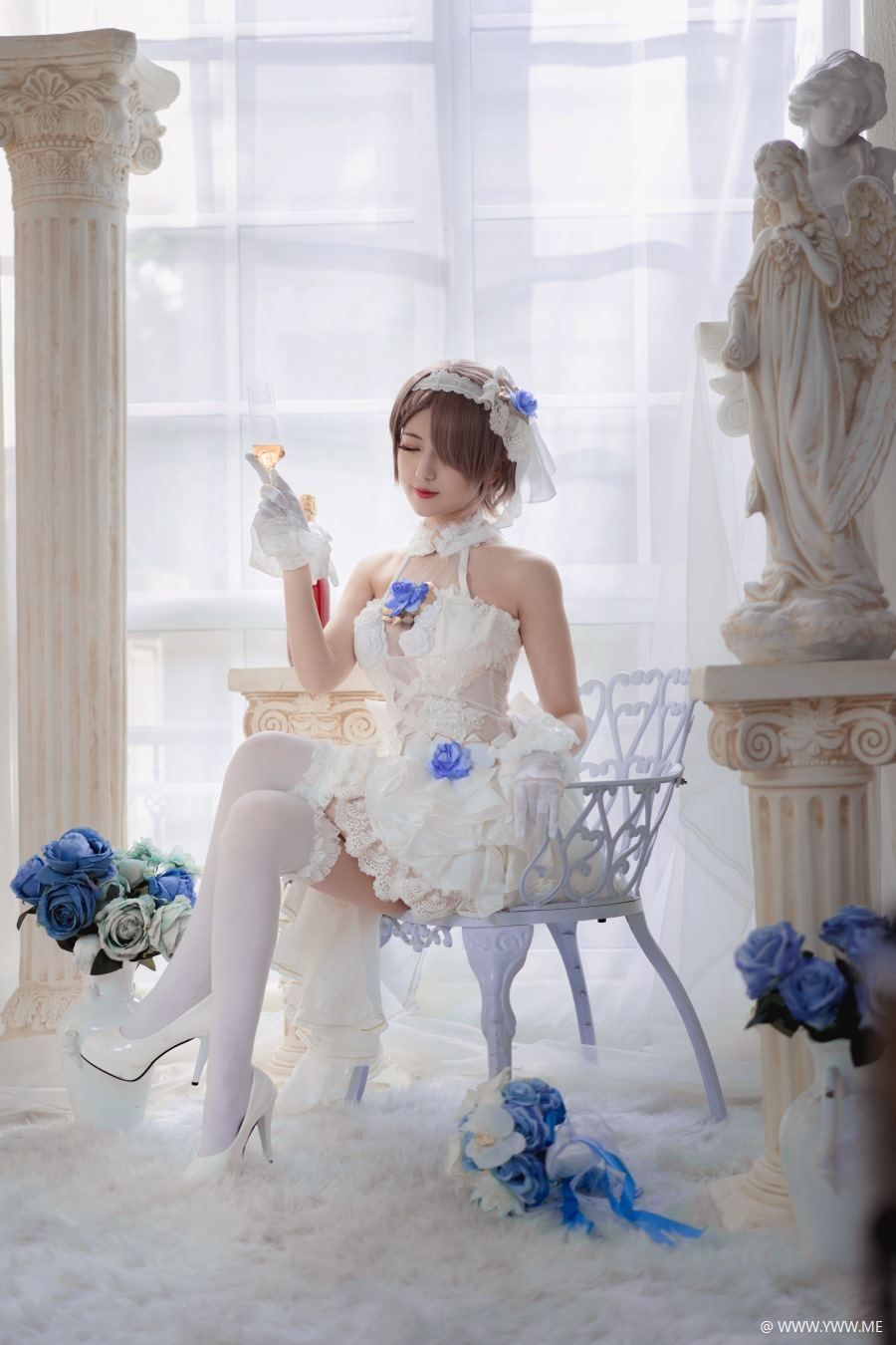 COS博主@弥音音ww 丽塔 花嫁-像素点
