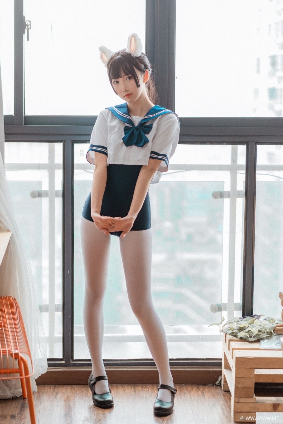 可爱人气Coser面饼仙儿 – 水手服 死库水-像素点