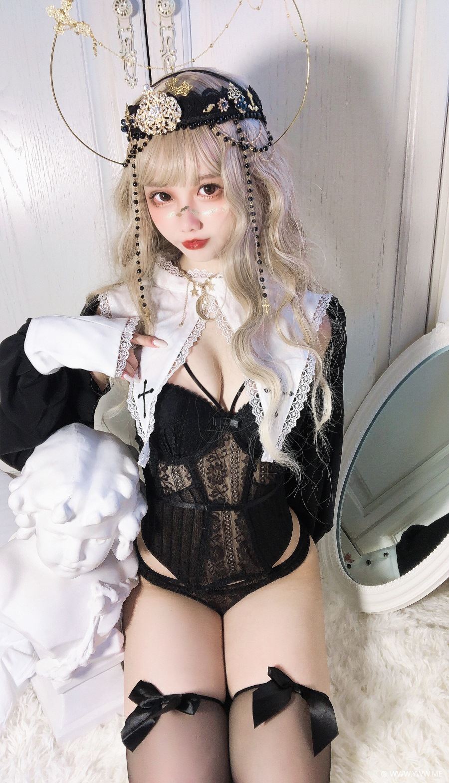 二次元coser@果咩酱w – 叛逆修女-像素点