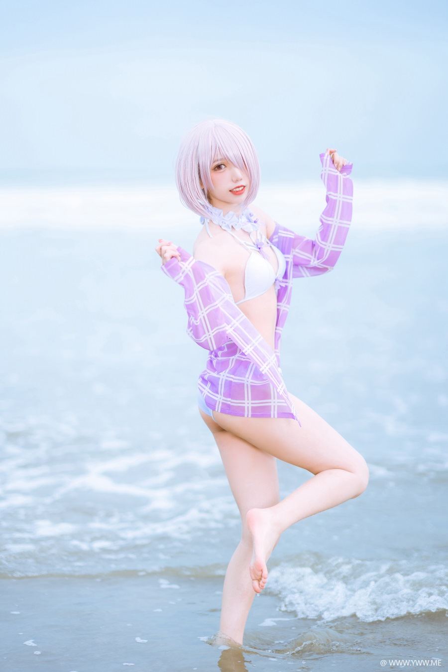 二次元coser@果咩酱w – 海边玛修-像素点