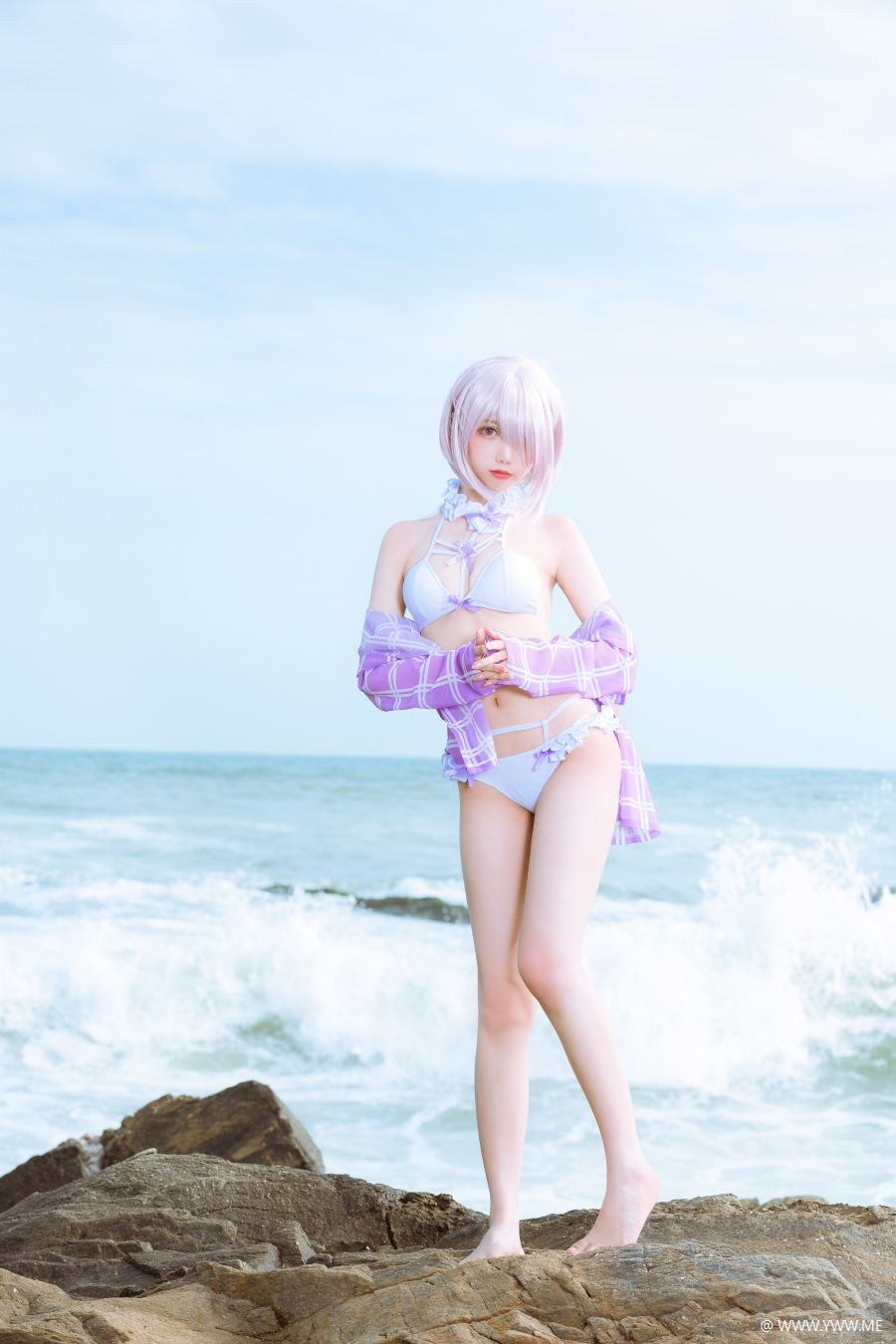 二次元coser@果咩酱w – 海边玛修-像素点