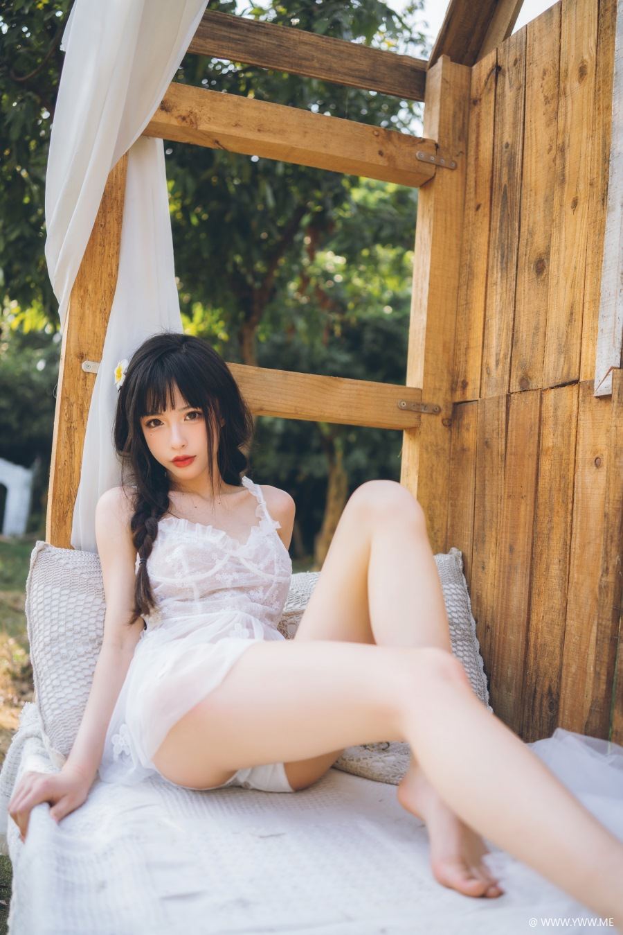 清水由乃 – 田园蕾丝裙-像素点