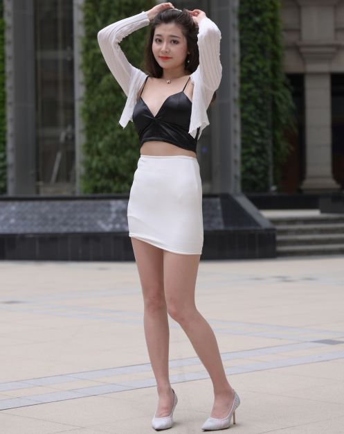 魂魂作品 白色包臀裙美女 写真+视频