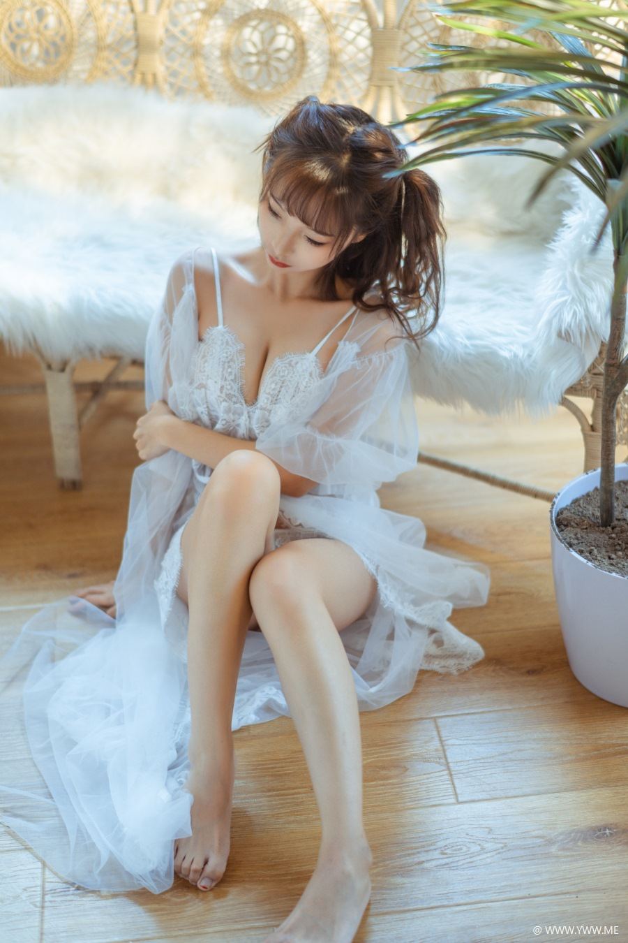 知名Coser@蠢沫沫 轻纱-像素点
