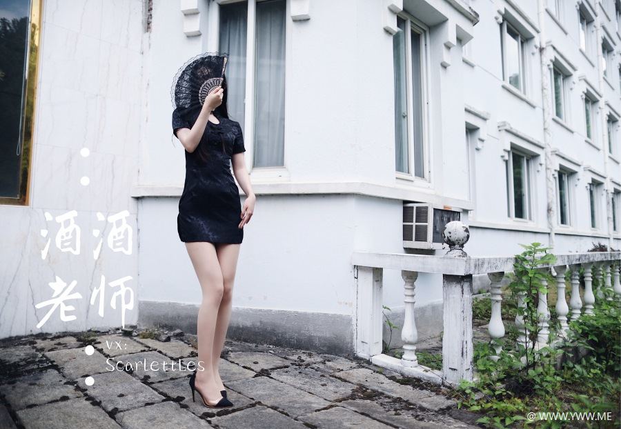 酒酒老师 026 废墟肉丝旗袍大秀 2部-像素点