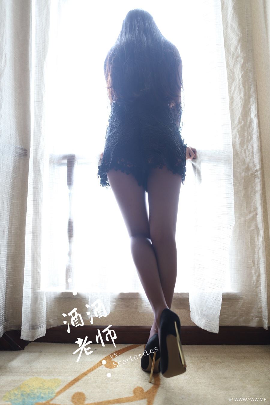 酒酒老师 028 开裆丝的紫色+海外版-像素点