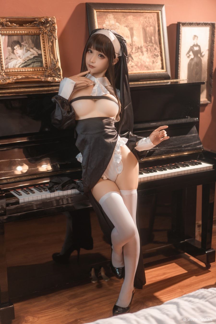 知名Coser@蠢沫沫 仆 修女-像素点