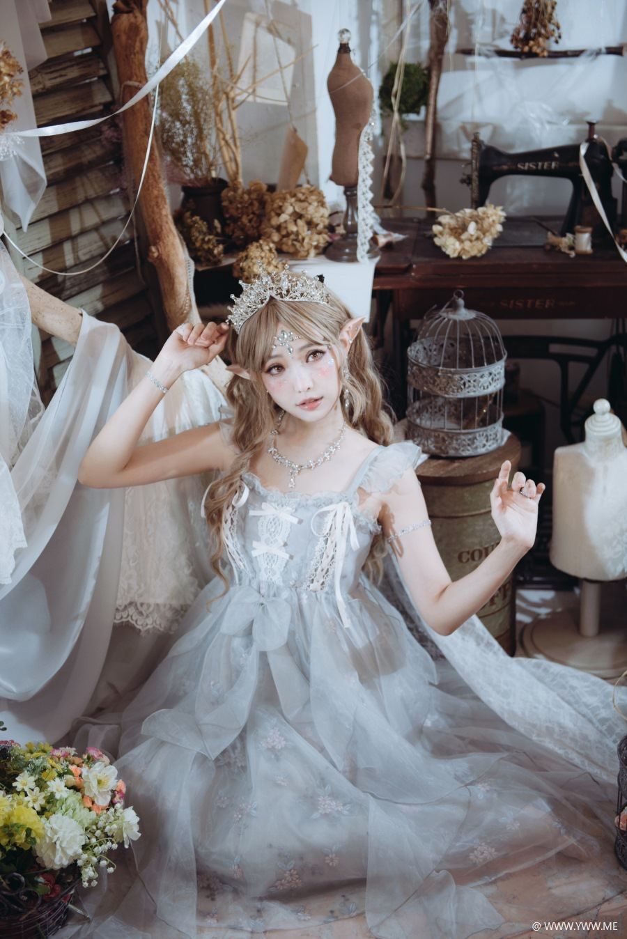 台湾妹子@Ely – Ice Crystals Fairy-像素点