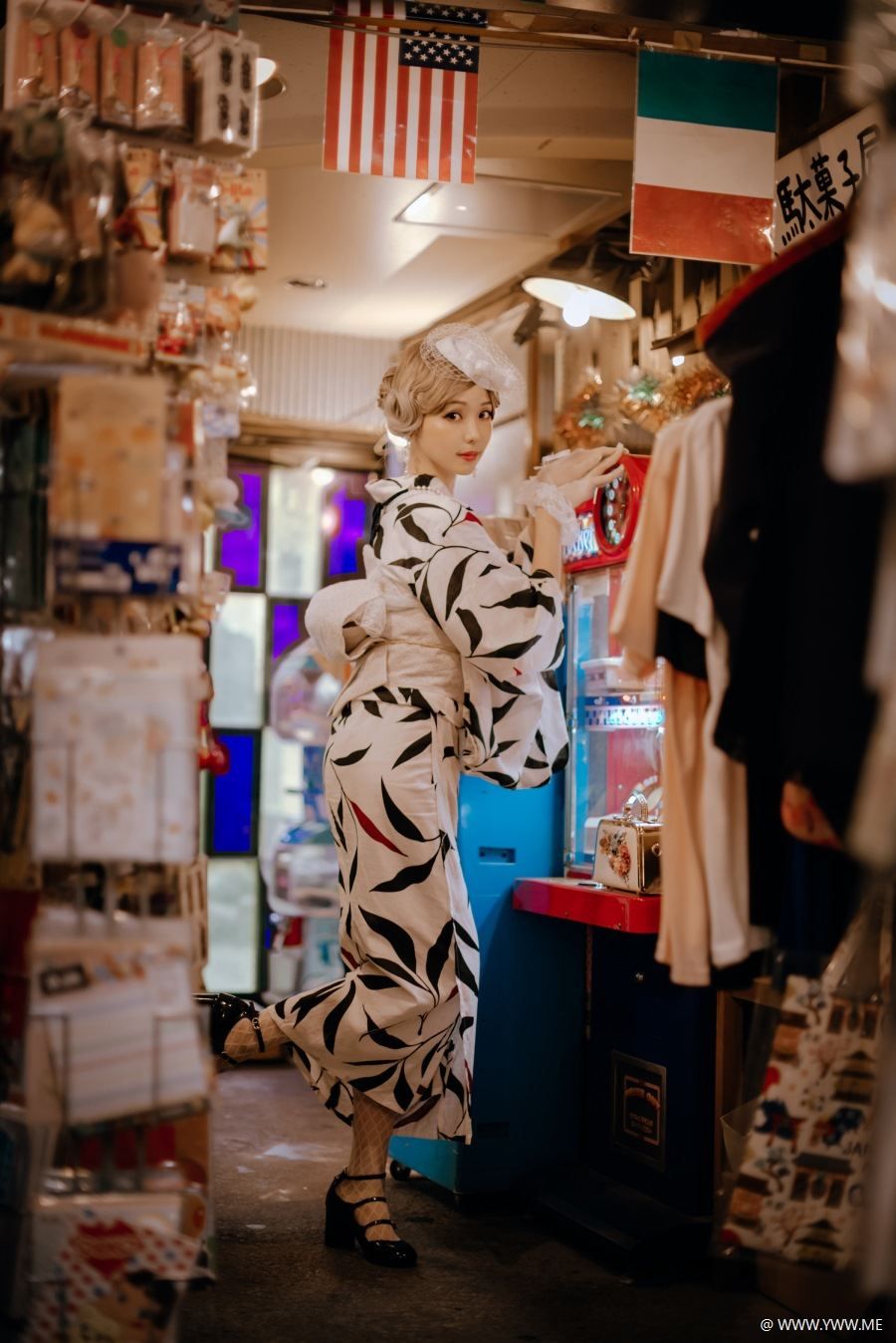 台湾妹子@Ely – Retro Kimono-像素点