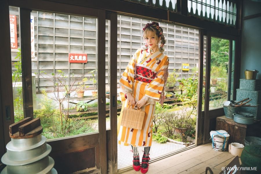 台湾妹子@Ely – Retro Kimono II-像素点