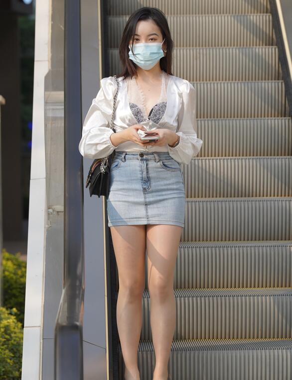 凯恩公爵作品 牛仔短裙肉丝美眉