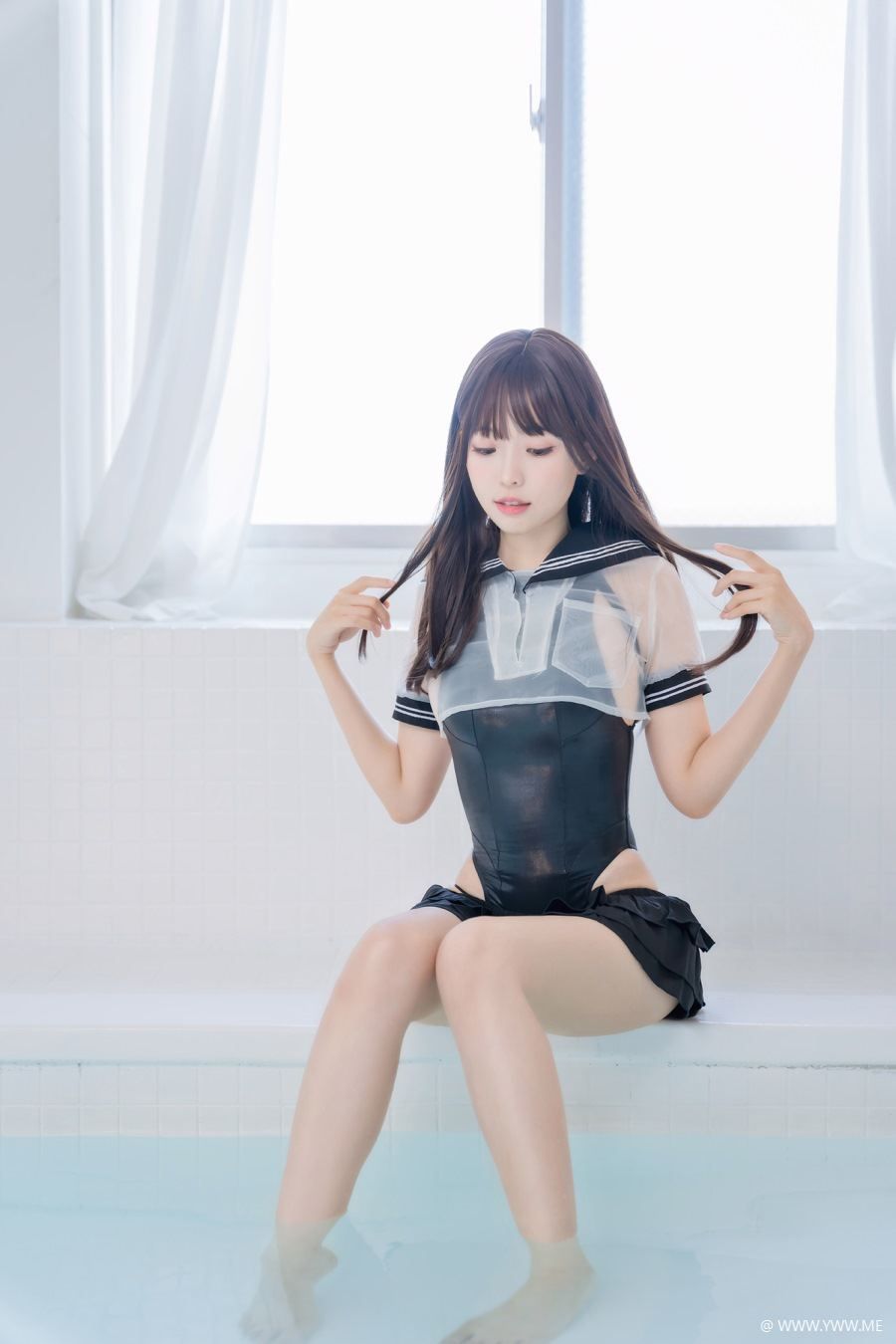 台湾妹子@Ely – 競泳水手服-像素点