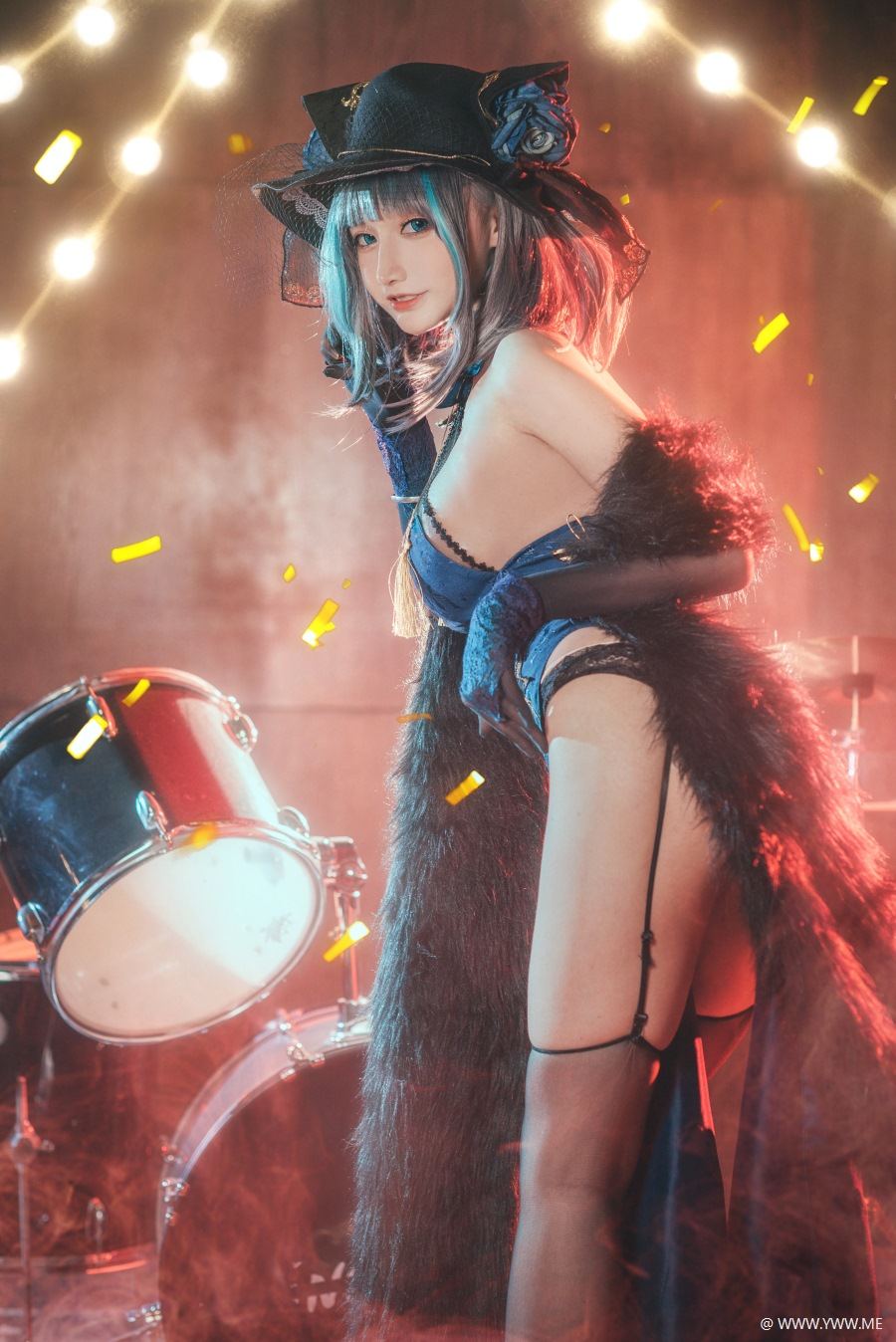 @仙九Airi – 柴郡旗袍-像素点