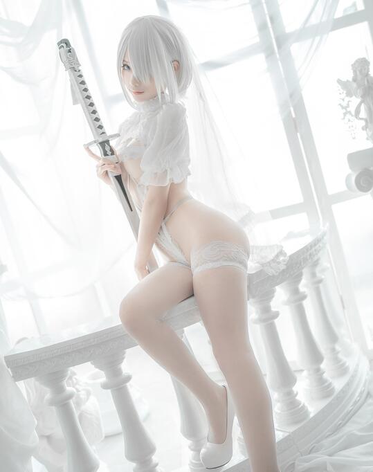 知名Coser@蠢沫沫 2B 白婚纱