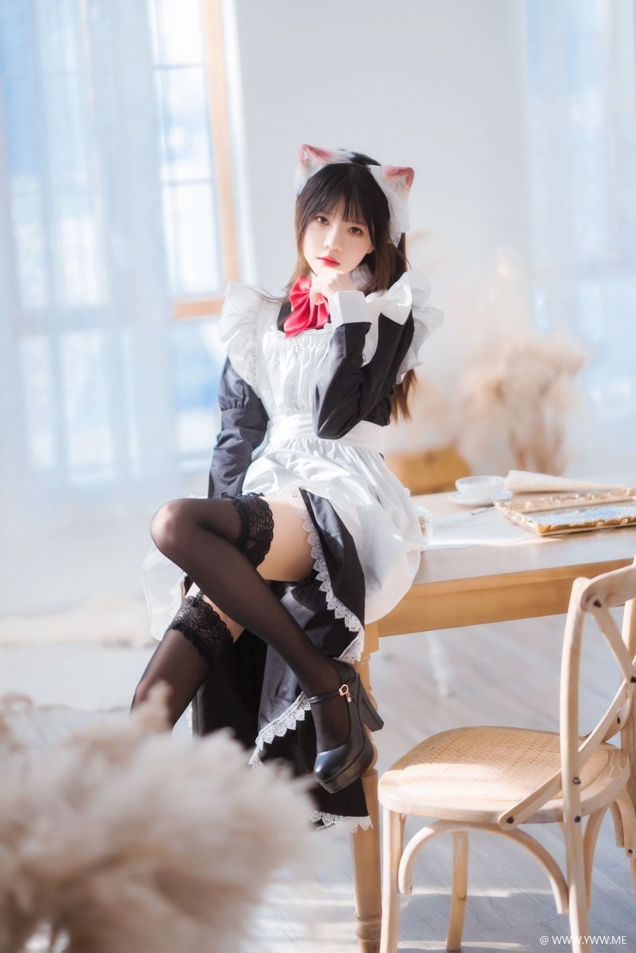 萝莉风COS 桜桃喵 – 长裙妹抖(日)-像素点
