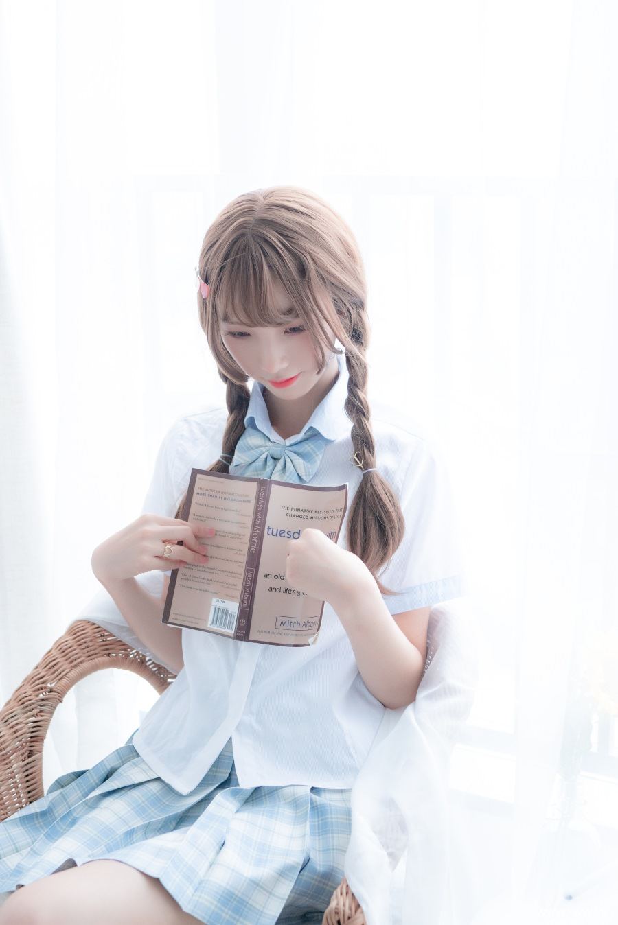 西瓜少女 – 民宿私房淡蓝JK-像素点