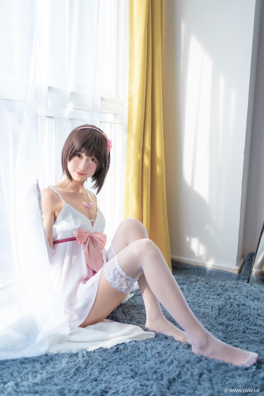 萌系小姐姐木绵绵OwO – 加藤惠cos礼服部分-像素点