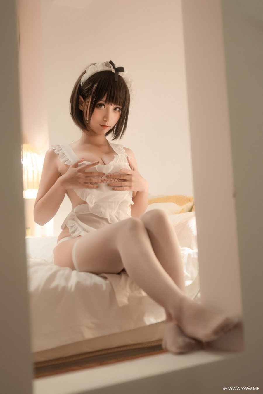 知名Coser@蠢沫沫 真爱版 爱心围裙-像素点
